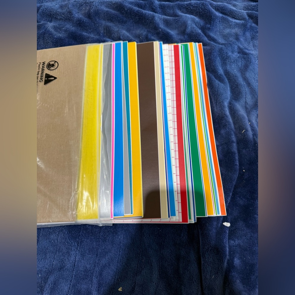 Pack of 90 12x12 Huaxing Assorted Bright Colored Adhesive Vinyl Sheets